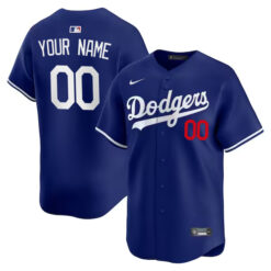Custom Los Angeles Dodgers Royal Blue Alternate Limited Jersey - All Stitched