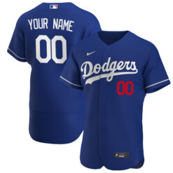 Custom Los Angeles Dodgers Royal Blue Alternate Game Jersey - All Stitched