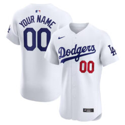 Custom Los Angeles Dodgers White Home Elite Jersey - All Stitched