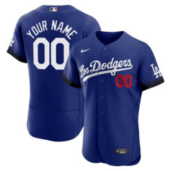 Custom Los Angeles Dodgers Royal City Connect Game Jersey - All Stitched