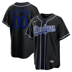 Custom Los Angeles Dodgers Black Fashion Jersey - All Stitched
