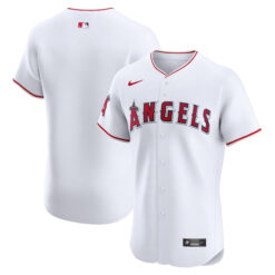 Los Angeles Angels White Home Elite Jersey - All Stitched