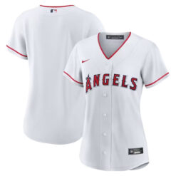 Alternative view of Los Angeles Angels White Home Jersey - All Stitched