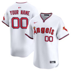 Custom Los Angeles Angels White Alternate Limited Jersey - All Stitched