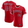 Custom Los Angeles Angels Red Alternate Game Jersey - All Stitched