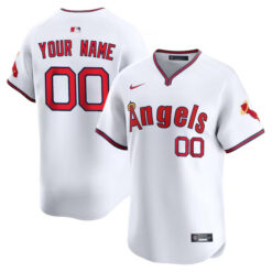 Custom Los Angeles Angels California Angels Cooperstown Throwback Jersey - All Stitched