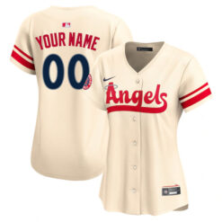 Alternative view of Custom Los Angeles Angels Cream City Connect Jersey - All Stitched