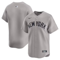 New York Yankees Blank Grey Road Limited Jersey - All Stitched