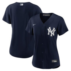 Alternative view of New York Yankees Blank Navy Alternate Jersey - All Stitched
