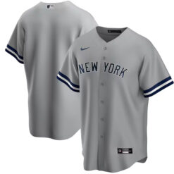New York Yankees Blank Grey Road Jersey - All Stitched