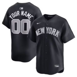 Custom New York Yankees Navy Alternate Limited Jersey - All Stitched