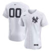 Custom New York Yankees White Home Elite Jersey - All Stitched