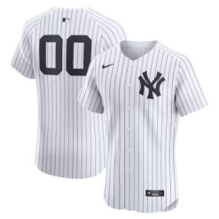 Custom New York Yankees White Home Elite Jersey - All Stitched