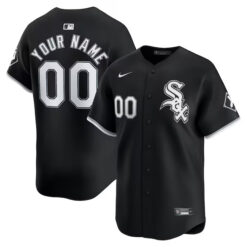 Custom Chicago White Sox Black Alternate Limited Jersey - All Stitched