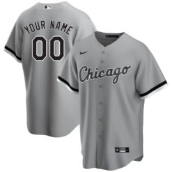 Custom Chicago White Sox Grey Away Jersey - All Stitched