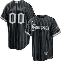 Custom Chicago White Sox Black City Connect SouthSide Jersey - All Stitched