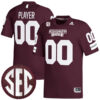 Custom Mississippi State Bulldogs Football Maroon Jersey - All Stitched