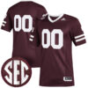 Custom Mississippi State Bulldogs Football Maroon Premier Strategy Jersey - All Stitched