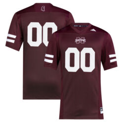 Alternative view of Custom Mississippi State Bulldogs Football Maroon Premier Jersey - All Stitched
