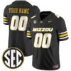 Custom Missouri Tigers Football Black Vapor F.U.S.E Limited Jersey - All Stitched