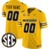 Custom Missouri Tigers Football Gold Vapor F.U.S.E Limited Jersey - All Stitched