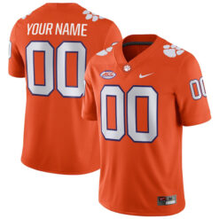 Custom Clemson Tigers Football Orange Game Jersey - All Stitched