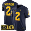 Charles Woodson Michigan Wolverines Football Navy Home Jersey - All Stitched