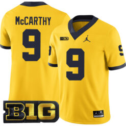 J.J. McCarthy Michigan Wolverines Football Maize Alternate Jersey - All Stitched