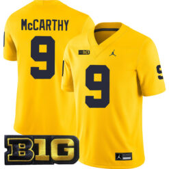 J.J. McCarthy Michigan Wolverines Football All Maize Jersey - All Stitched