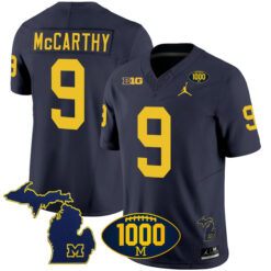J.J. McCarthy Michigan Wolverines Football Navy Vapor F.U.S.E Limited Jersey - All Stitched