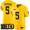 Jabrill Peppers Michigan Wolverines Football All Maize Jersey - All Stitched