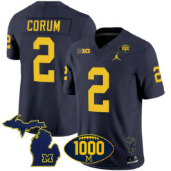 Blake Corum Michigan Wolverines Football Navy Vapor F.U.S.E Limited Jersey - All Stitched