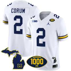 Blake Corum Michigan Wolverines Football White Vapor F.U.S.E Limited Jersey - All Stitched