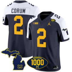 Blake Corum Michigan Wolverines Football Alternate Navy Vapor F.U.S.E Limited Jersey - All Stitched