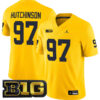 Aidan Hutchinson Michigan Wolverines Football All Maize Jersey - All Stitched