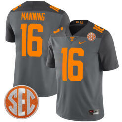Peyton Manning Tennessee Volunteers Football Smokey Grey Alternate Game Jersey - All Stitched