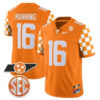 Peyton Manning Tennessee Volunteers Football Checkerboard Orange Jersey - All Stitched
