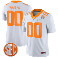Morgan Wallen Tennessee Volunteers Football White Away Game Jersey - All Stitched