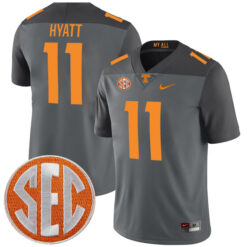 Jalin Hyatt Tennessee Volunteers Football Smokey Grey Alternate Game Jersey - All Stitched