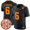 Alvin Kamara Tennessee Volunteers Football Black Alternate Game Jersey - All Stitched