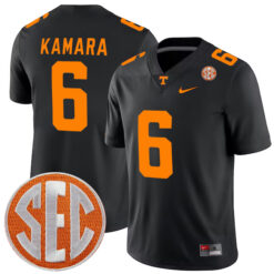 Alvin Kamara Tennessee Volunteers Football Black Alternate Game Jersey - All Stitched