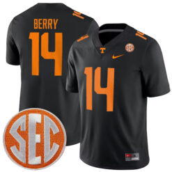 Eric Berry Tennessee Volunteers Football Black Alternate Game Jersey - All Stitched