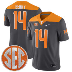 Eric Berry Tennessee Volunteers Football Anthracite Game Jersey - All Stitched