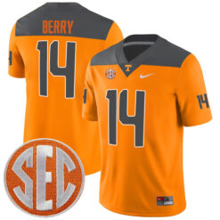 Eric Berry Tennessee Volunteers Football Reverse Anthracite Jersey - All Stitched