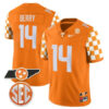 Eric Berry Tennessee Volunteers Football Checkerboard Orange Jersey - All Stitched