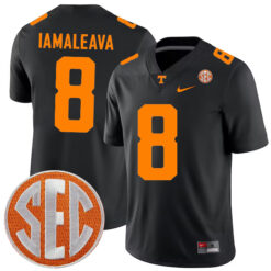Nico Iamaleava Tennessee Volunteers Football Black Alternate Game Jersey - All Stitched