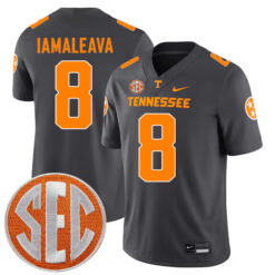 Nico Iamaleava Tennessee Volunteers Football Alternate Anthracite Jersey - All Stitched