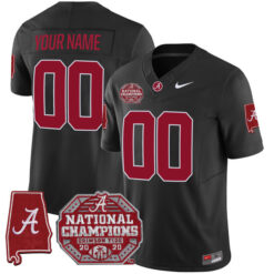 Custom Alabama Crimson Tide Football Black Vapor F.U.S.E Limited Jersey - All Stitched
