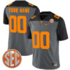 Custom Tennessee Volunteers Football Smokey Grey Game Jersey - All Stitched