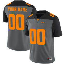Alternative view of Custom Tennessee Volunteers Football Smokey Grey Game Jersey - All Stitched